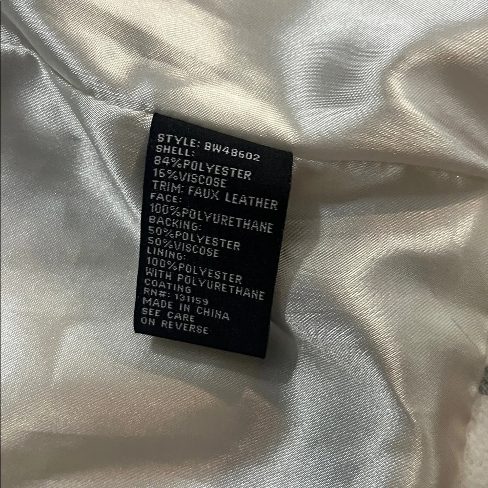 Iz Byer Plaid Pea Coat Size S Black White Preppy Trench Quiet Luxury Classic - Picture 12 of 14